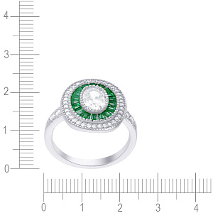 Кольцо из серебра с фианитом