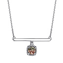 Колье из серебра с фианитом