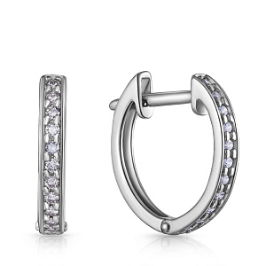 Серьги из белого золота с бриллиантами