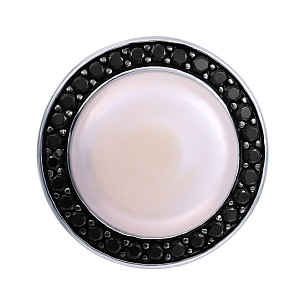 Подвеска из серебра с перламутром, шпинелью