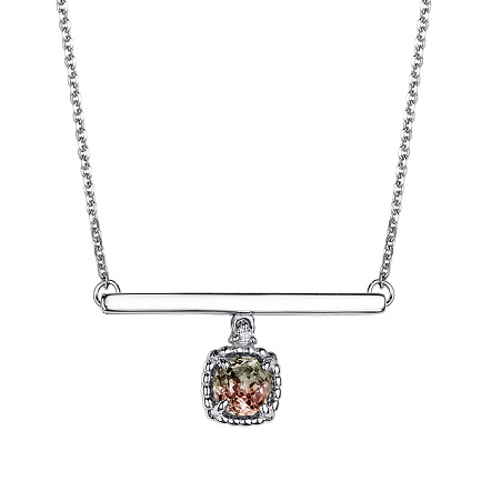 Колье из серебра с фианитом