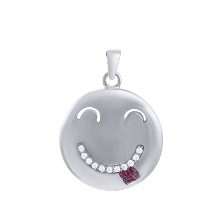 Подвеска из серебра с фианитом