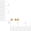 Пусеты из желтого золота с бриллиантами