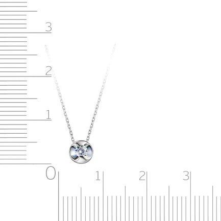 Колье из белого золота с бриллиантом