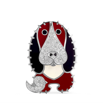 Подвеска из серебра с фианитами