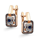 Серьги с английским замком из красного золота