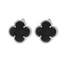 Серьги с английским замком из серебра с керамикой