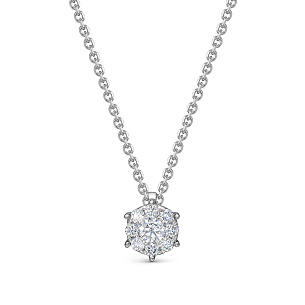 Колье из белого золота с бриллиантом