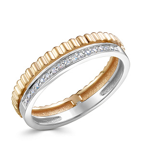 Кольцо из красного золота с бриллиантом