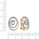 Серьги из желтого золота с бриллиантами