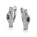 Серьги с английским замком из белого золота