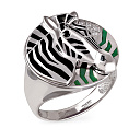 Кольцо из серебра с фианитами