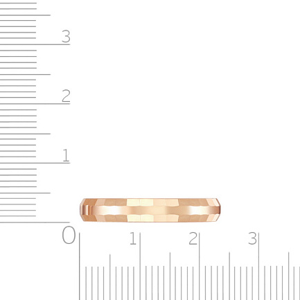 Кольцо обручальное из красного золота