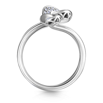 Кольцо из белого золота с бриллиантами