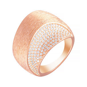 Кольцо из серебра с фианитом