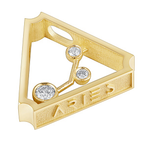 Подвеска из желтого золота с бриллиантами