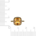 Кольцо из желтого золота с цитрином