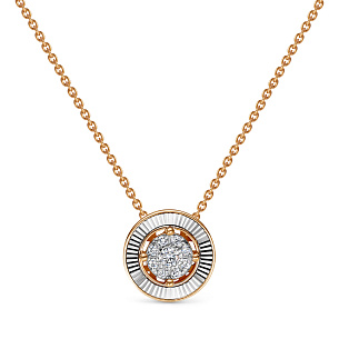 Колье из красного золота с бриллиантом