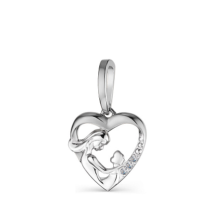 Подвеска из белого золота с бриллиантами
