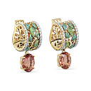 Серьги с английским замком из желтого золота с бриллиантами