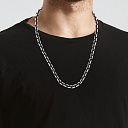 Цепь автомат из серебра, плетение якорное