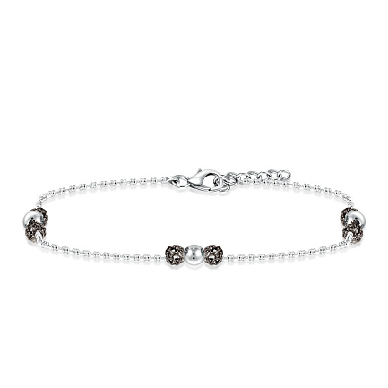 Браслет декоративный из серебра