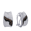 Серьги из белого золота с бриллиантами