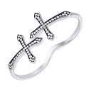 Кольцо из серебра с фианитом