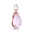 Подвеска из красного золота с бриллиантами, кварцем