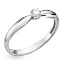 Кольцо из белого золота с бриллиантом