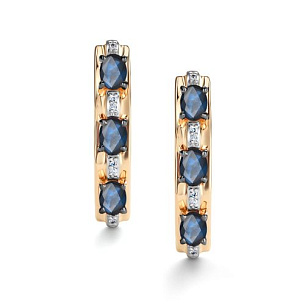 Серьги с английским замком из красного золота