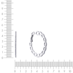 Конго из серебра с фианитом