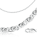 Цепь автомат из серебра, плетение двойная спираль