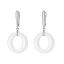 Серьги с английским замком из серебра с керамикой