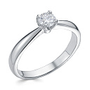 Кольцо из белого золота с бриллиантом