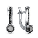 Серьги из белого золота с бриллиантами