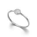 Кольцо из белого золота с бриллиантами