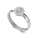 Кольцо из белого золота с бриллиантами