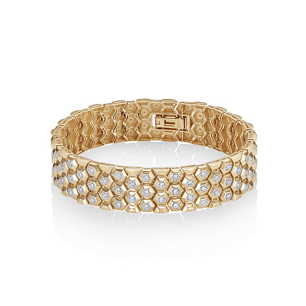 Браслет из красного золота с бриллиантами