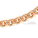 Цепь ручной работы из серебра с позолотой