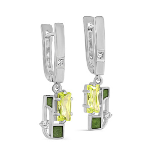 Серьги с английским замком из серебра