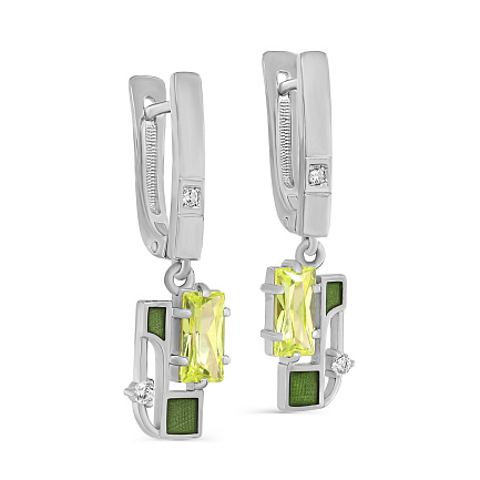 Серьги с английским замком из серебра