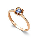 Кольцо из красного золота с танзанитом