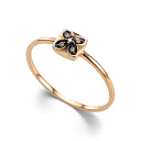 Кольцо из красного золота с бриллиантами