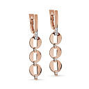 Серьги с английским замком из красного золота с бриллиантами