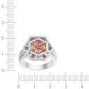 Кольцо из серебра с фианитом