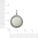 Подвеска из белого золота с бриллиантами, опалом