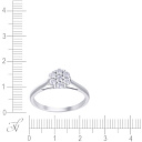 Кольцо помолвочное из белого золота с бриллиантами