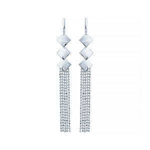 Серьги с английским замком из серебра