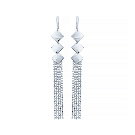 Серьги с английским замком из серебра